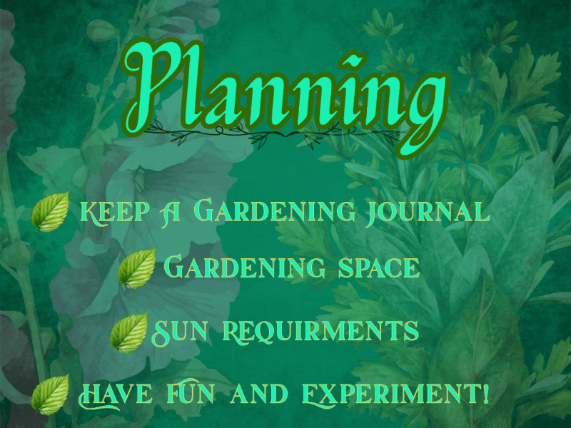 Gardening 101 –&nbsp;Planning